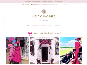 website design london fulham hat homepage