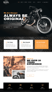 Chooper – Custom Motorcycle Garage website design