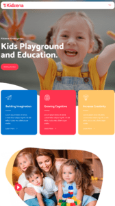 Kidzena – Kindergarten & Preschool Website design and development