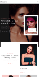 Divaline – Makeup Artist, Model & Beauty website design and development
