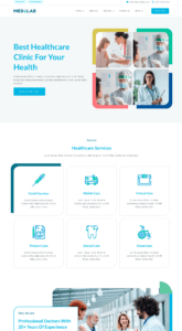 Medilab - Healthcare & Clinical Laboratory website design and development