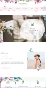 Spring Watercolor and Floral website design and development