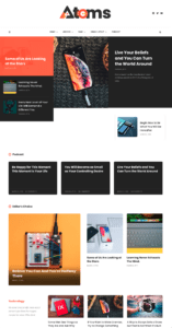 Atoms - Blog & Magazine site design and development