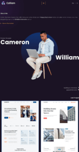 Calliam - Creative CV website design and development