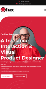 Olux – Creative Personal CV website design and development