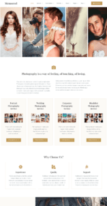 Memoreel - Photography website design and development