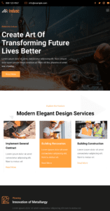 Indusc - Construction & Industrial website design and development