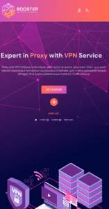 Booster - Proxy & App VPN Service website design and development