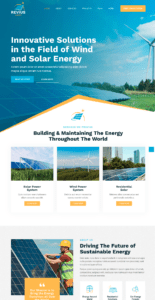 Revius Energy website design and development
