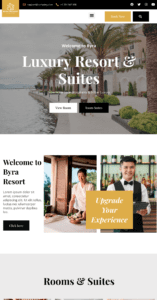 Byra - Hotel & Resort website development and design
